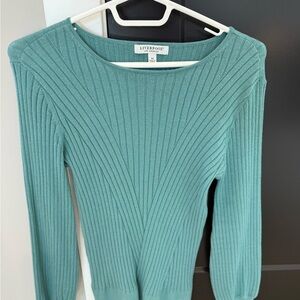 Liverpool Women's Ribbed Aqua Sweater